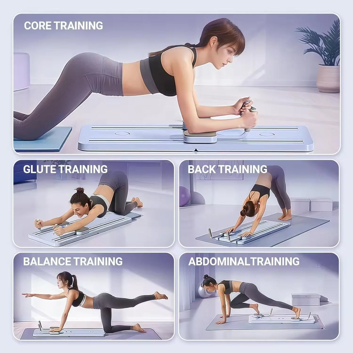 Multifunctional Fitness Board Exercise Pilates Board Push-up Stand Set Fitness and Muscle Training Device Yoga Workout Equipment