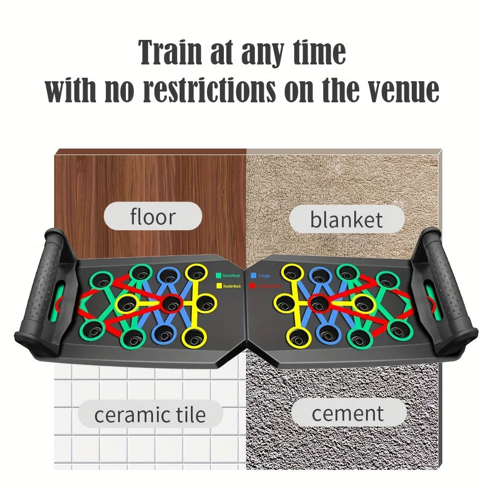 Adjustable Push-Up Board – Portable PP for Chest & Tricep Training, Compact Home Travel Gym Gear