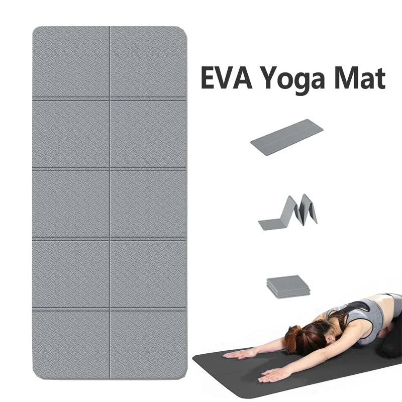 6/8mm Thickness TPE Foldable Yoga Mat Exercise Mat For Travel Yoga Pilates Home Floor Workouts Gymnastics Mat Fitness Equipment